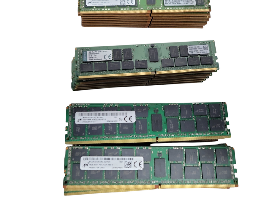 Lot of 373x Assorted Brand/Speed 16Gb DDR4 Server RAMs, See detail