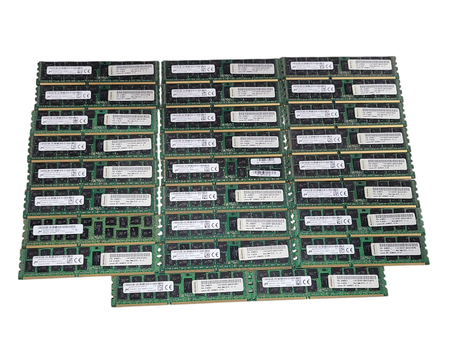 Lot of 26x Micron 16GB 2RX4 PC3L-12800-R DDR3 Server RAMs