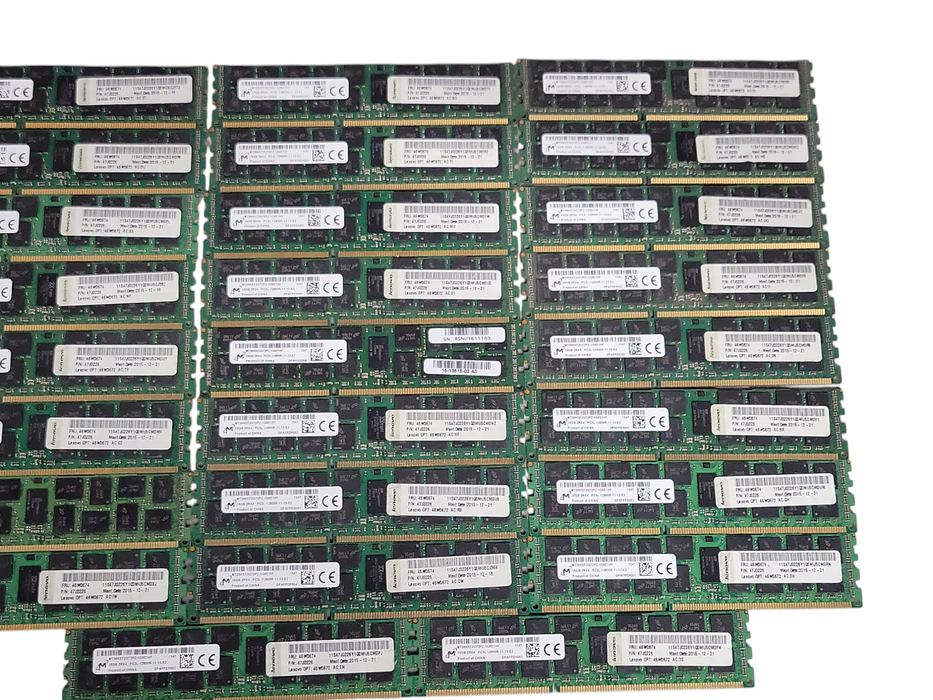 Lot of 26x Micron 16GB 2RX4 PC3L-12800-R DDR3 Server RAMs