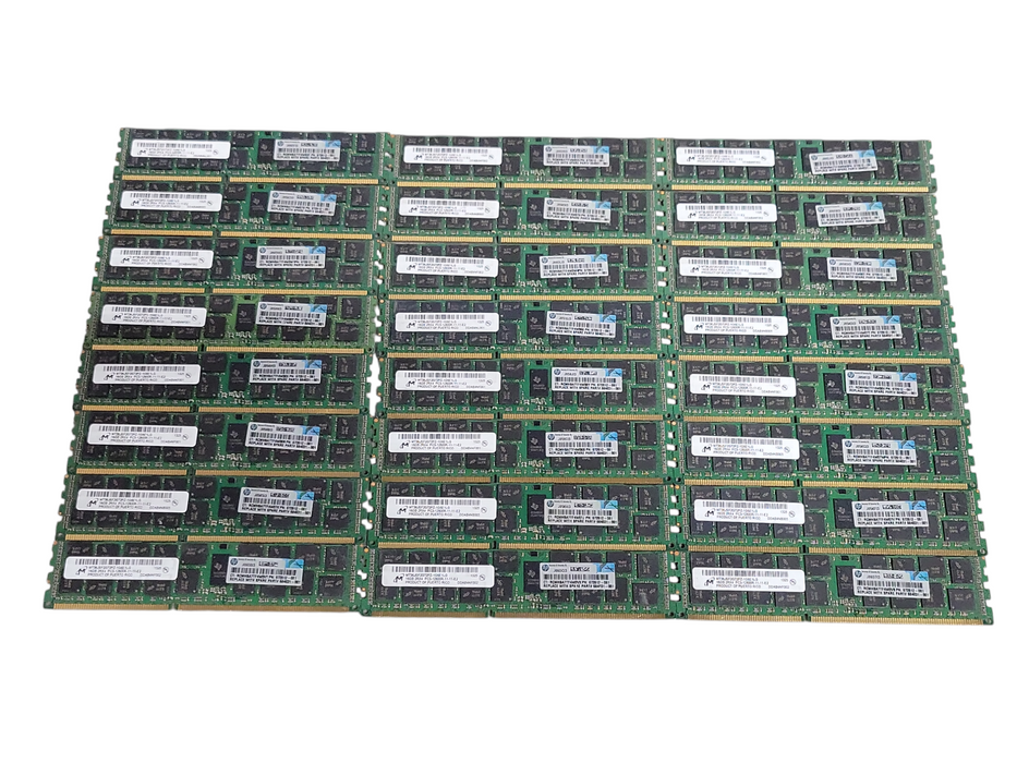 Lot of 24x Micron 16GB 2RX4 PC3-12800R DDR3 Server RAMs