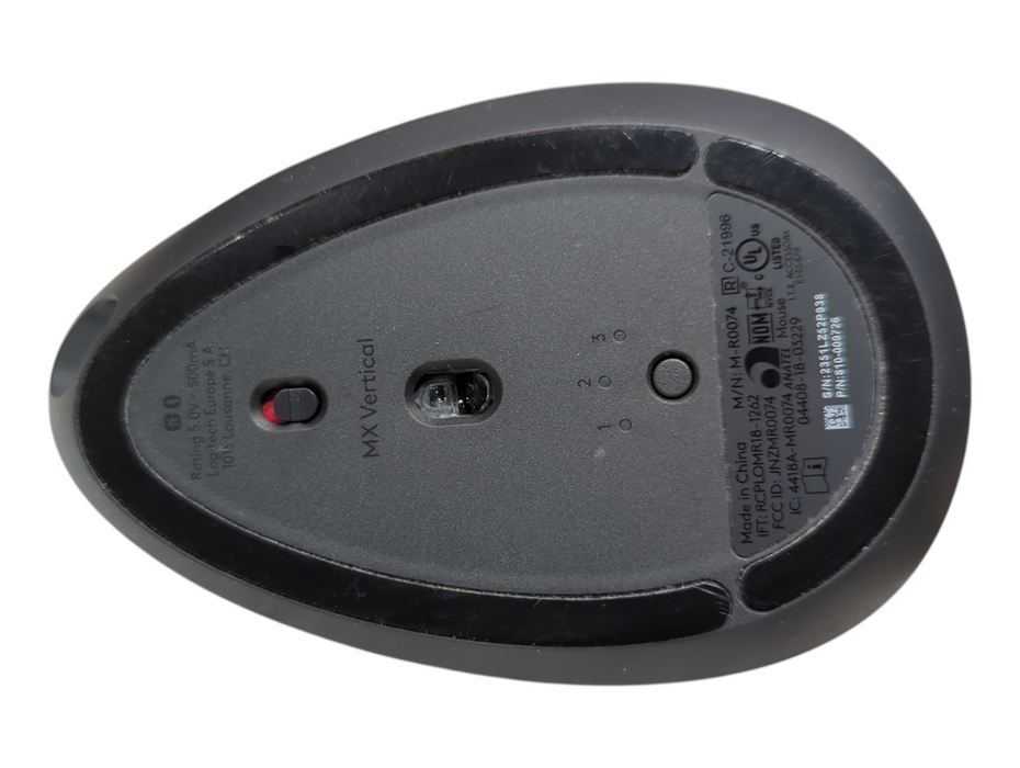 Logitech MX Vertical Ergonomic Mouse M-R0074 Bluetooth Wireless No Dongle