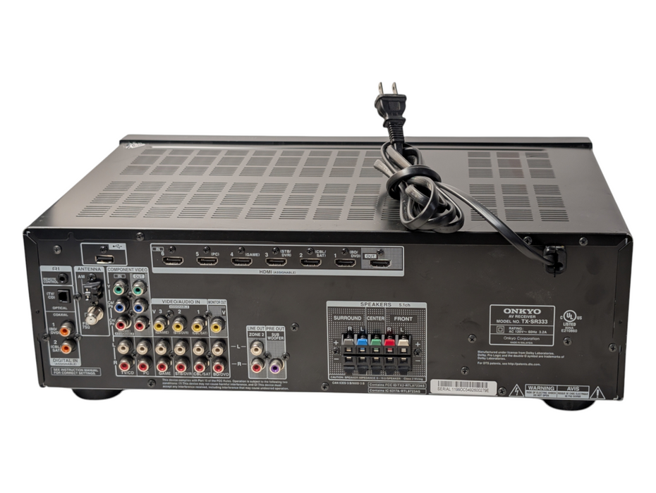 Onkyo TX-SR333 5.1-channel 4K HDMI home theater receiver
