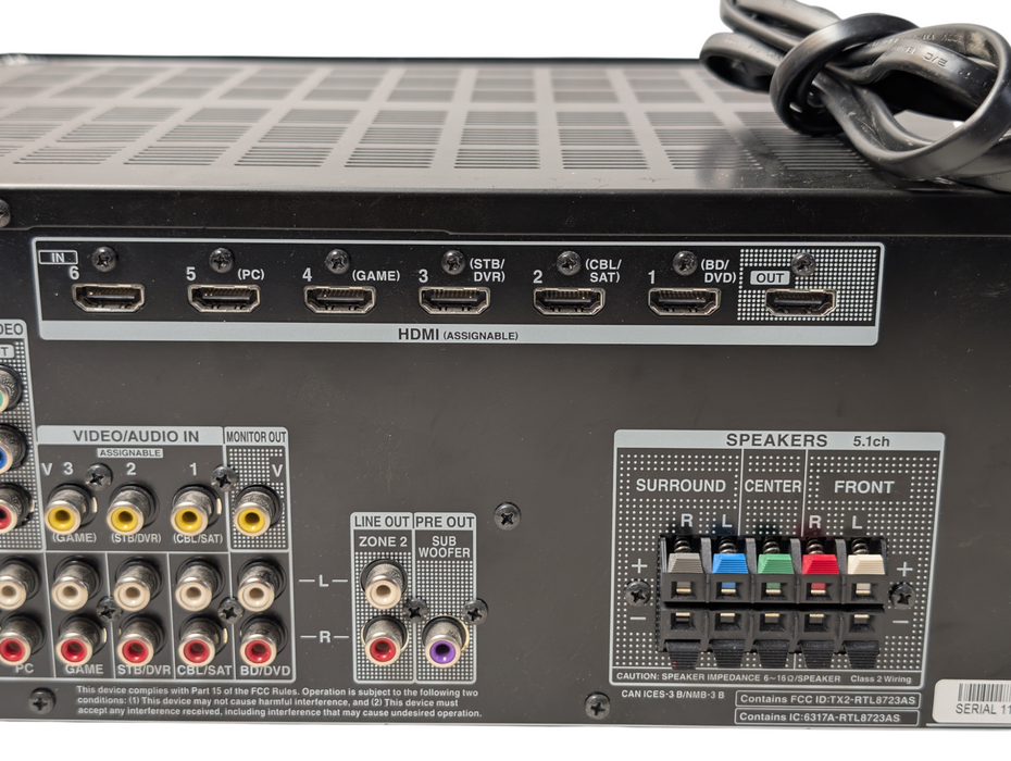 Onkyo TX-SR333 5.1-channel 4K HDMI home theater receiver