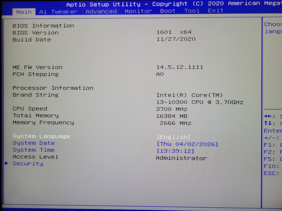 Custom Tower PC, Core I3-10300 3.70GHz, 16GB DDR4, 256GB NVME, 450W PSU