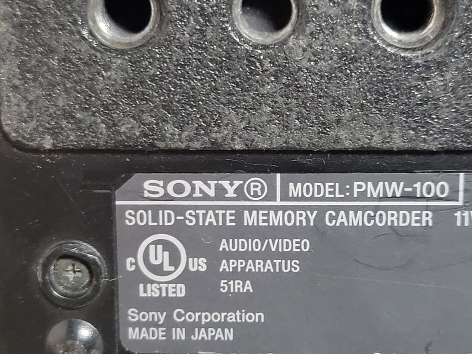 Sony EXMOR XDCAM PMW-100 Solid-State Memory Camcorder, READ