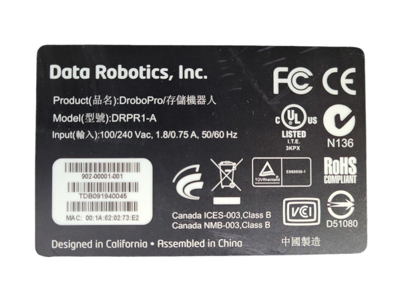 Data Robotics DroboPro DRPR1-A 8-Bay NAS, 4x 1TB 3.5\\" HDDs