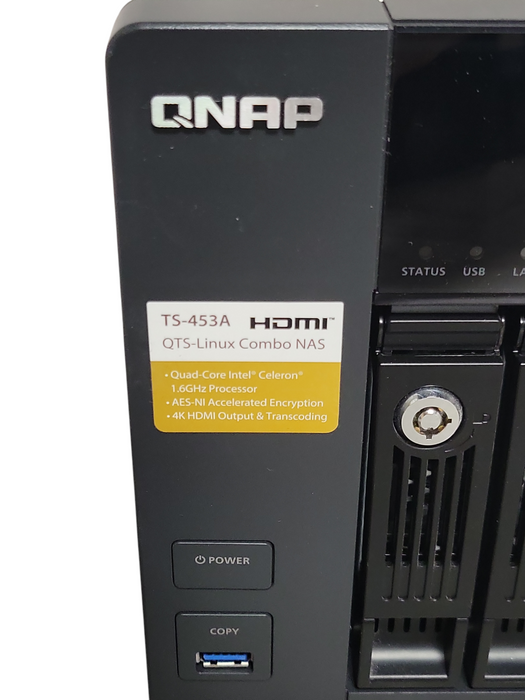 QNAP TS-453A 4-Bay NAS, Celeron N3160 1.60GHz, 4GB RAM w/ 4x 2TB HDDs