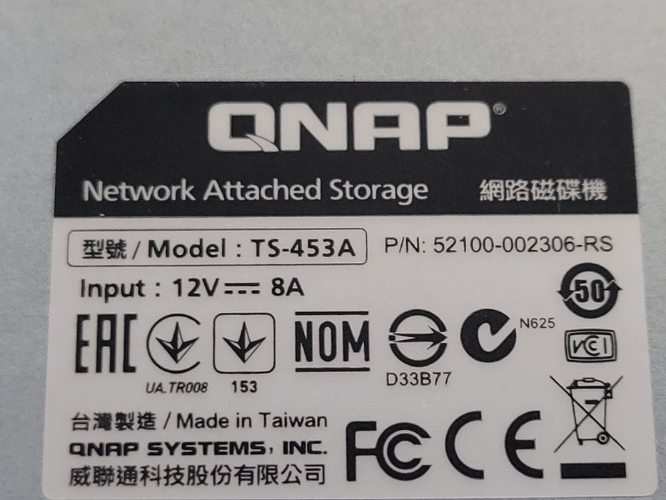 QNAP TS-453A 4-Bay NAS, Celeron N3160 1.60GHz, 4GB RAM w/ 4x 2TB HDDs