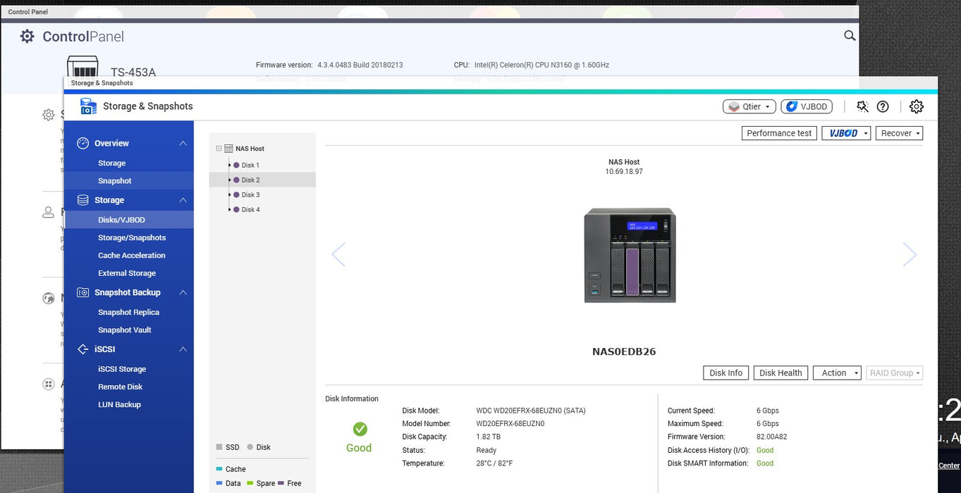 QNAP TS-453A 4-Bay NAS, Celeron N3160 1.60GHz, 4GB RAM w/ 4x 2TB HDDs