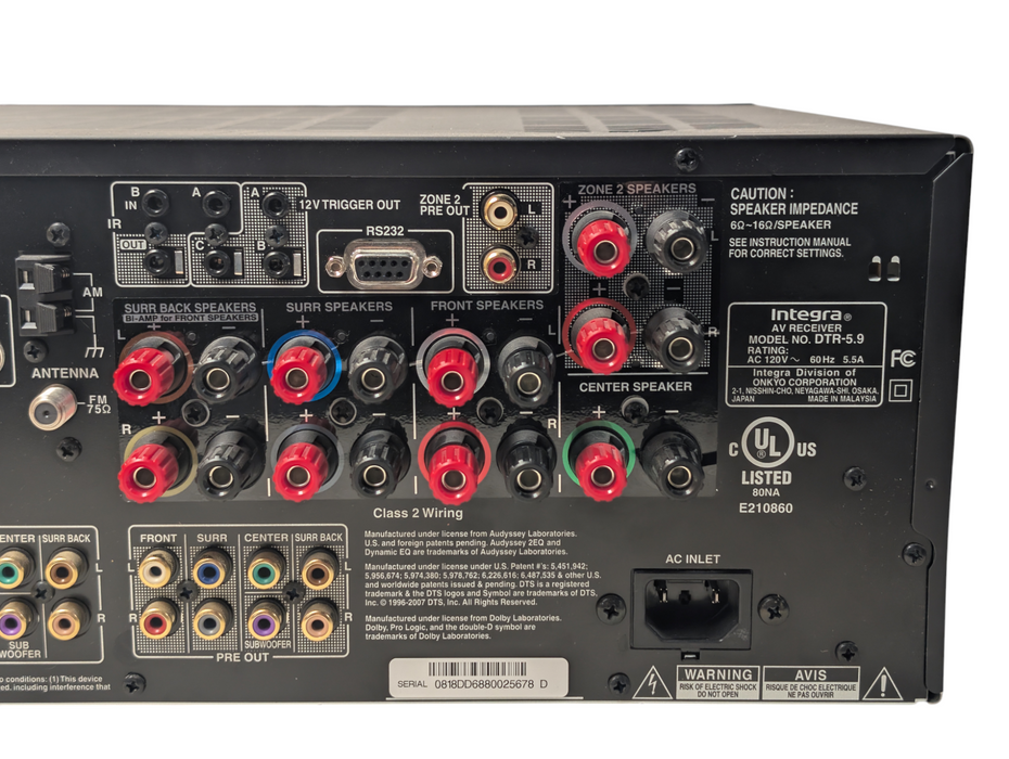 Integra DTR-5.9 Surround Sound Receiver HDMI 7.1-channel