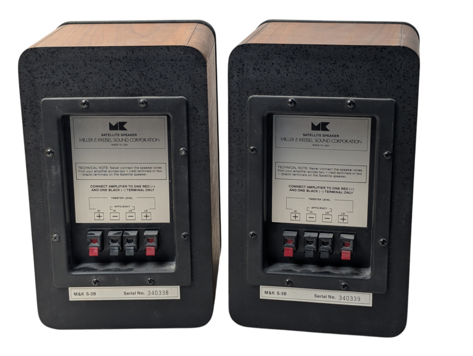 Pair Miller & Kreisel S-3B Audiophile Bookshelf Speakers