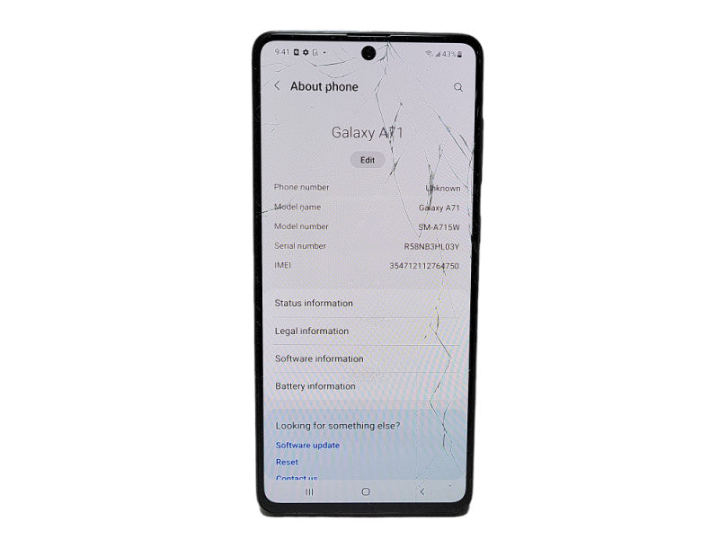 Samsung Galaxy A71 - 128GB - Unlocked Single SIM READ $