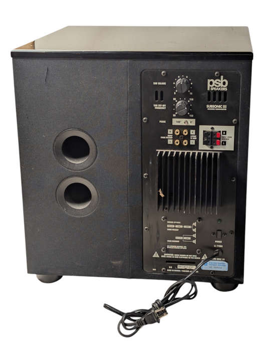 PSB SUBSONIC III 2-inch powered 180W Home Theatre subwoofer