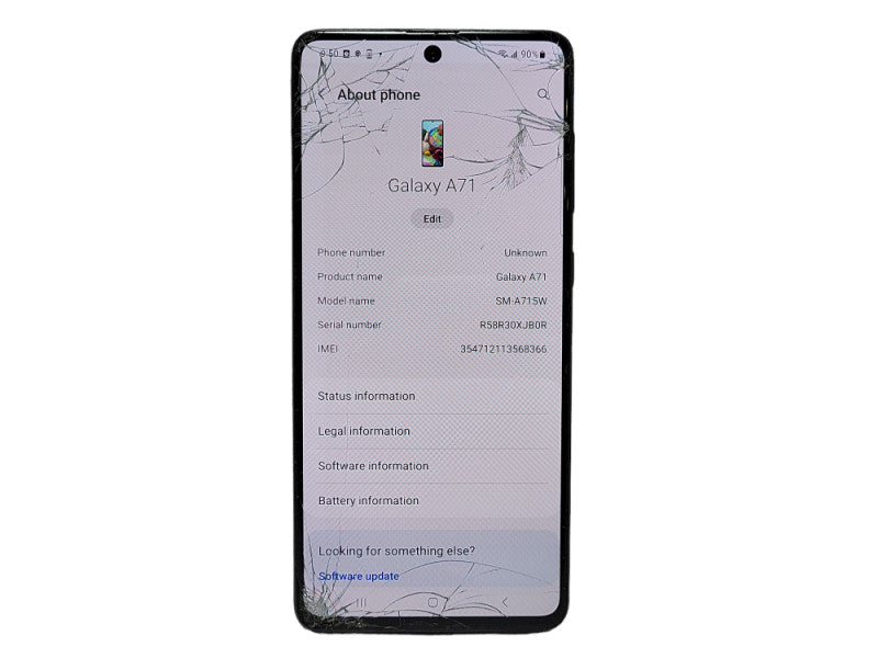 Samsung Galaxy A71 - 128GB - Unlocked Single SIM READ $
