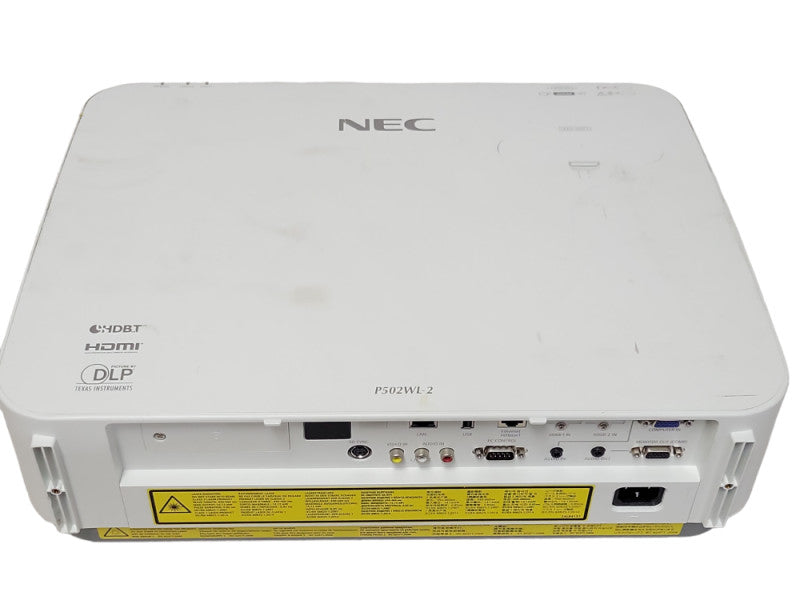 NEC P502WL-2 WXGA 5000 Lumens DLP Projector â¢ No Remote, 434 Lamp Hours _