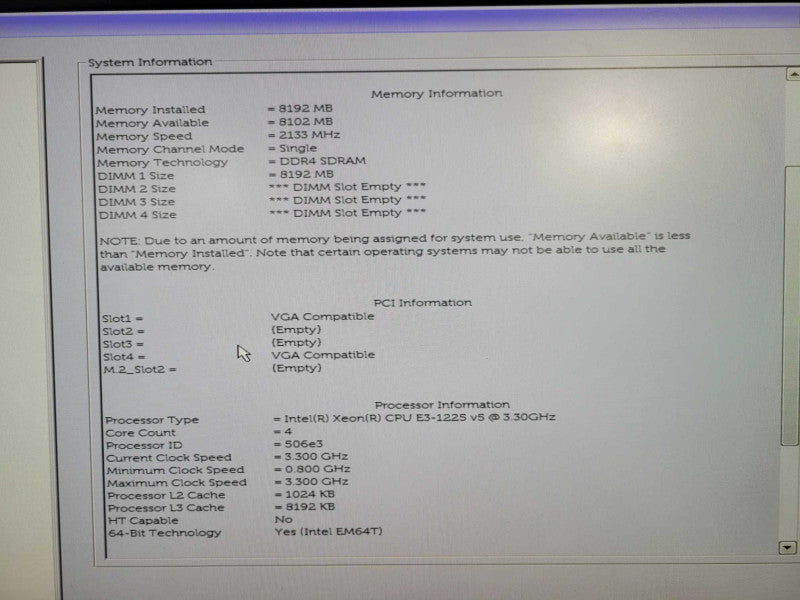 Dell precision T3620, Xeon E3-1225 V5 3.30GHz, 8GB DDR4, 2x Nvdia NVS 310 !