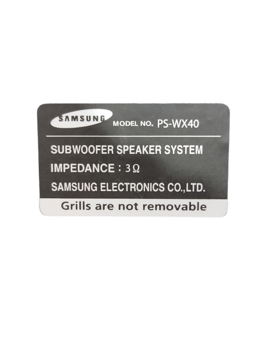 Samsung Subwoofer Speaker System Model PS-WX40 3OHM