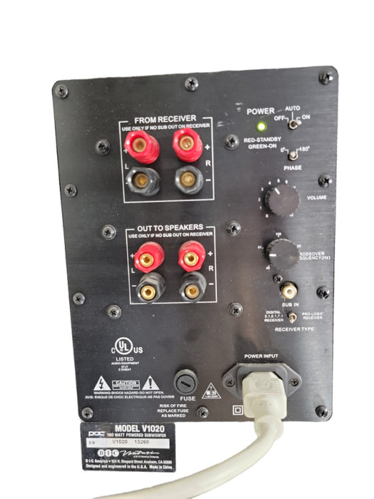 BIC America V-1020 Down-Firing Powered Subwoofer | see pictures please