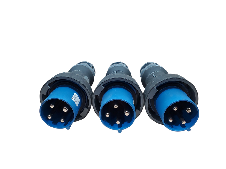 Lot 3x Mennekes PowerTOP Xtra ME460P9W Male 4-Pin Power Plug Connector *READ*