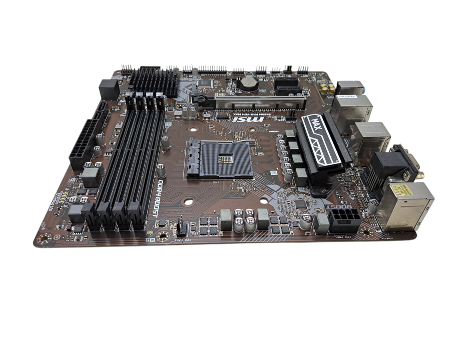 MSI PRO B450M PRO-VDH MAX AMD B450 Micro ATX mATX DDR4 AM4 Ryzen Motherboard