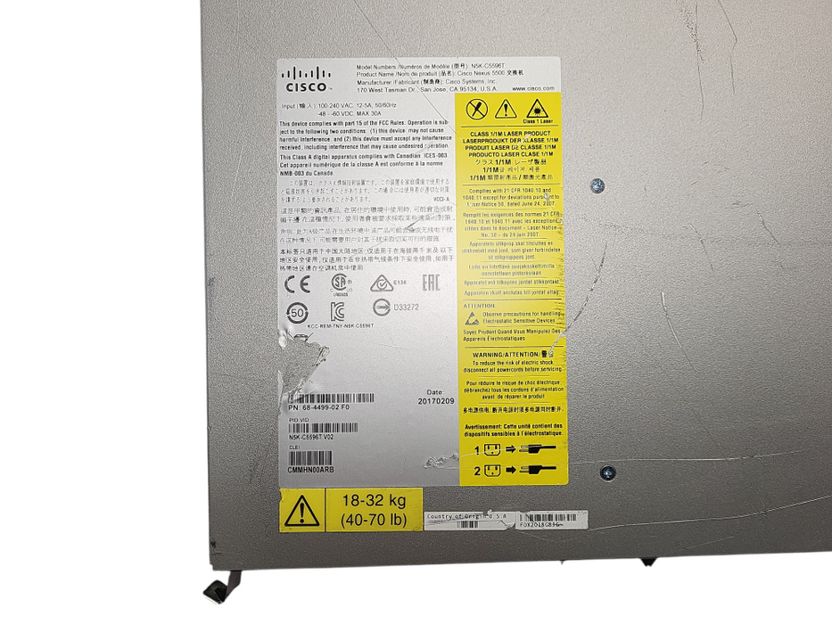 Cisco Nexus 5596T - switch - 48 ports - managed - rack-mountable N5K-C5596T