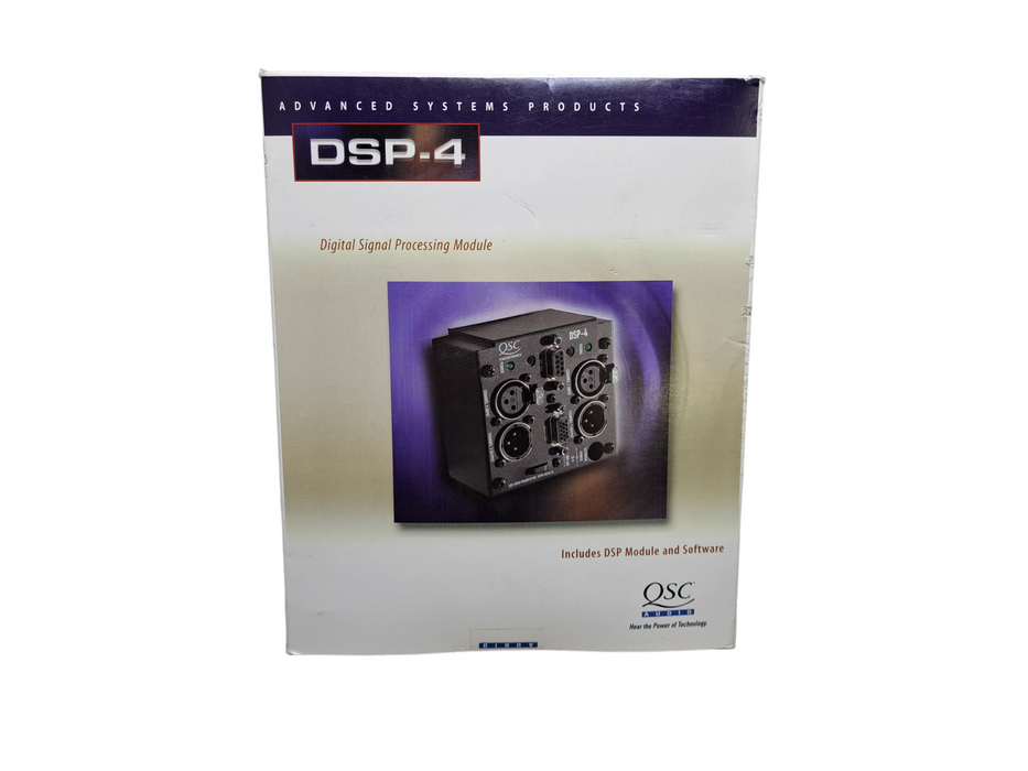 DSP-4 Digital SIGNAL PROCESSOR MODULE XLR -RS-232 QSC MANAGER SOFTWARE VER 4.75