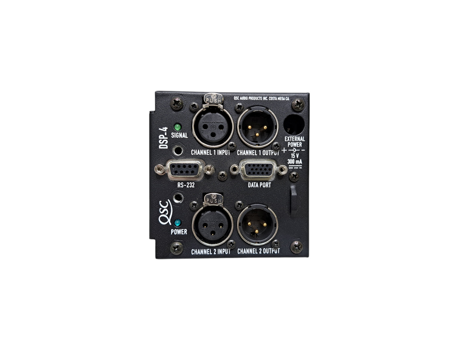 DSP-4 Digital SIGNAL PROCESSOR MODULE XLR -RS-232 QSC MANAGER SOFTWARE VER 4.75