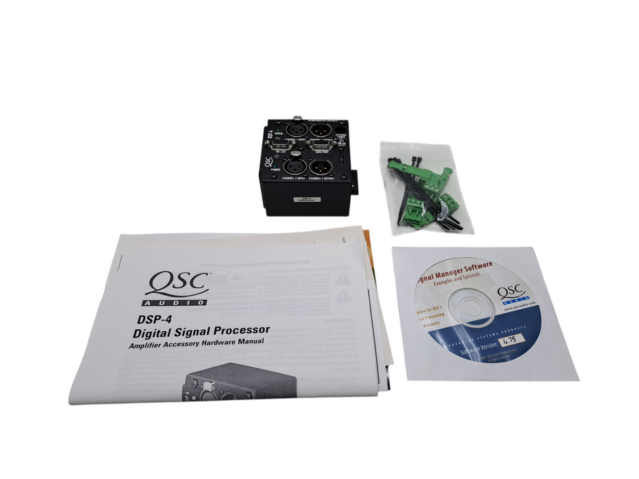 DSP-4 Digital SIGNAL PROCESSOR MODULE XLR -RS-232 QSC MANAGER SOFTWARE VER 4.75