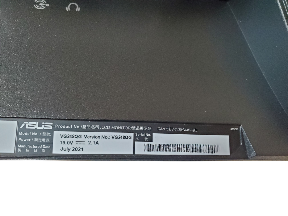 ASUS VG248QG 24-inch G-SYNC FHD Gaming Monitor - w/ Stand
