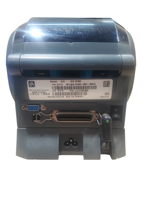 Zebra ZP 450 Label Printer w/ PWR Base | ZP450-0501-0001A