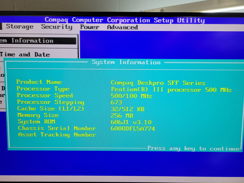 Compaq Deskpro SFF - Intel Pentium III 500 MHz 256MB RAM NO HDD