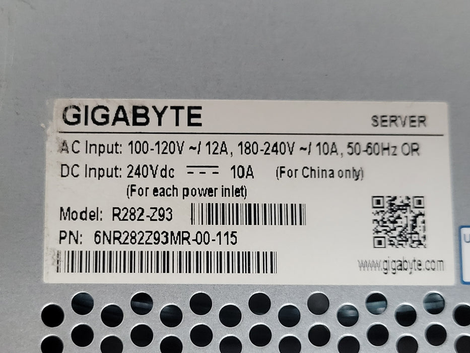 Gigabyte R282-Z93 12x3.5" Barebones Server 2x 2000W | Supports EPYC & NVMe, READ
