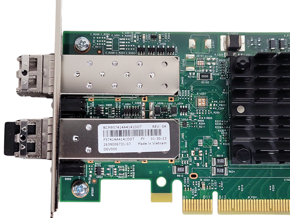Dell Broadcom 57414 Dual-Port 25GbE SFP28 PCIe Network Card Dell 0H3T3V W/2 SFP