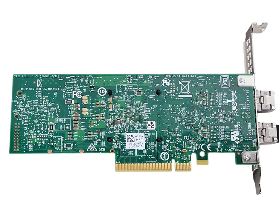 Dell Broadcom 57414 Dual-Port 25GbE SFP28 PCIe Network Card Dell 0H3T3V W/2 SFP