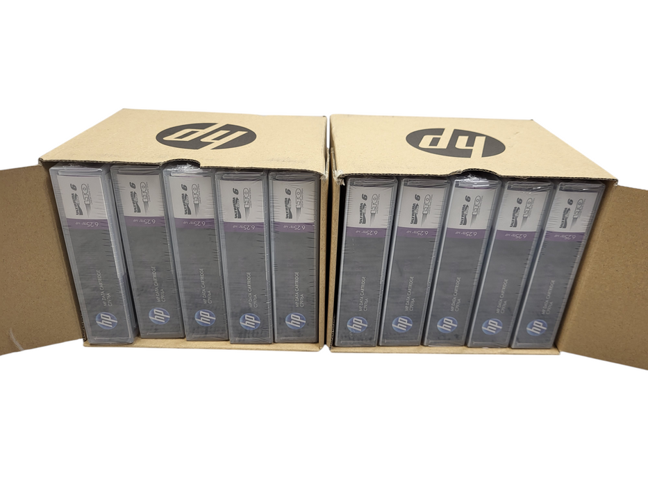 Lot of 10x HPE LTO-6 Ultrium 6.25TB RW Data Cartridge Backup Storage Tape C7976A