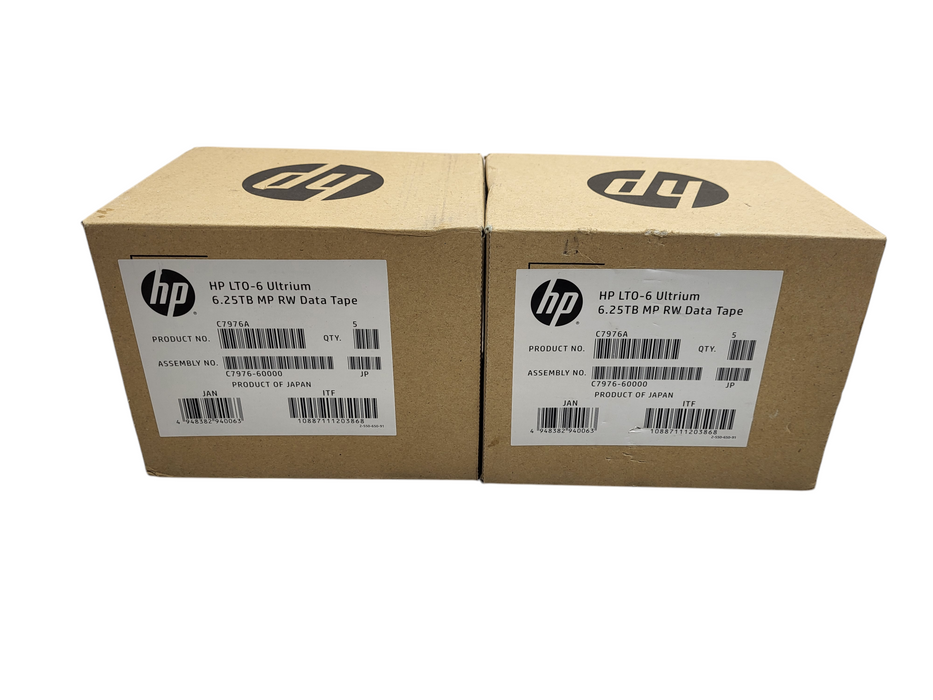 Lot of 10x HPE LTO-6 Ultrium 6.25TB RW Data Cartridge Backup Storage Tape C7976A