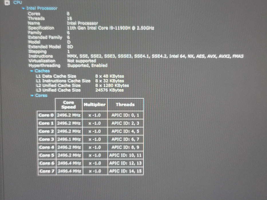 MSI Creator Z16 i9-11900H 32GB DDR4 RTX 3060 512GB NVMe PARTS/REPAIR
