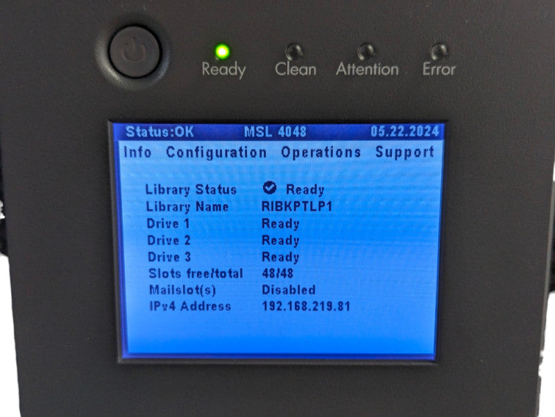 Hpe StoreEver MSL4048 Tape Library -