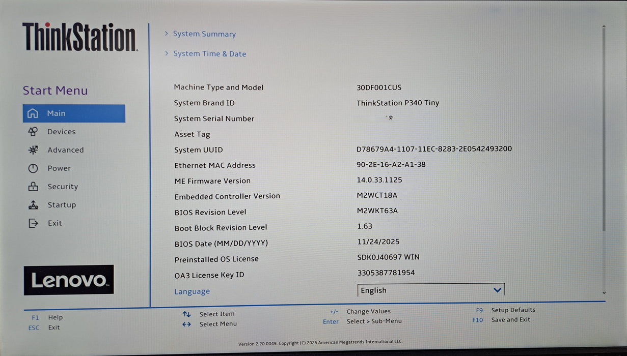 Lenovo ThinkStation P340 Tiny Intel Core i5-10500, 16GB DDR4, 256GB NVMe, Wi-Fi