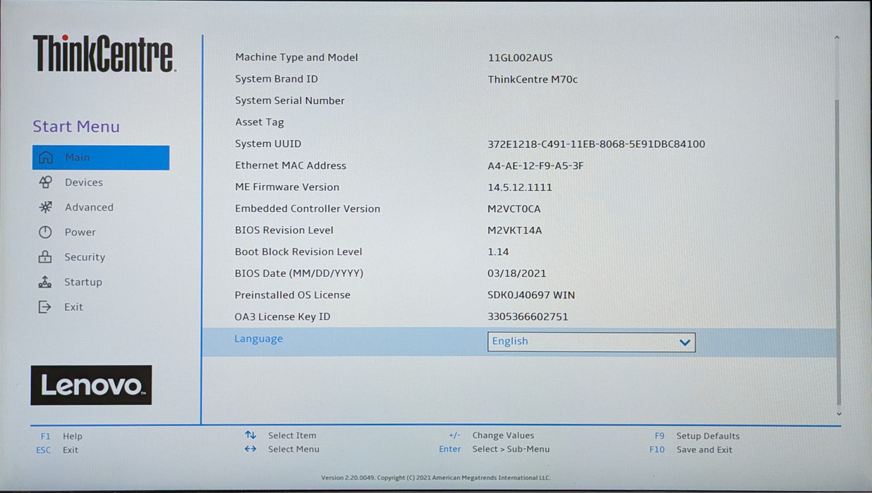 Lenovo ThinkCentre M70c SFF,  i5-10400 2.90GHz, 16GB DDR4, 256GB NVMe