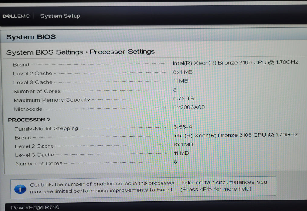 Dell PE R740 2x Xeon Bronze 3106 1.70GHz, 16GB DDR4, No HDD Backplane board, SEE