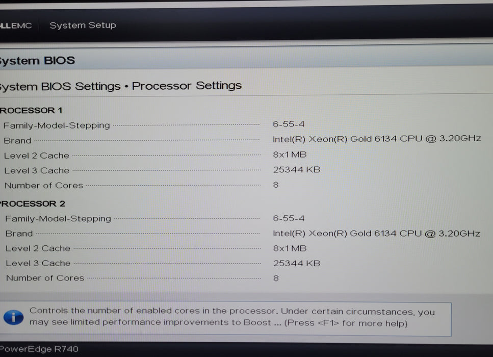 Dell PE R740, 2x Xeon Gold 6134 3.20GHz 16GB DDR4 2x PSU PERC H730P, 8x 2.5" bay