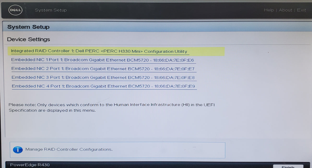 Dell PowerEdge R430, Intel Xeon e5-2630v3, 16gb DDR4, H330 Mini, 2x 550W psu