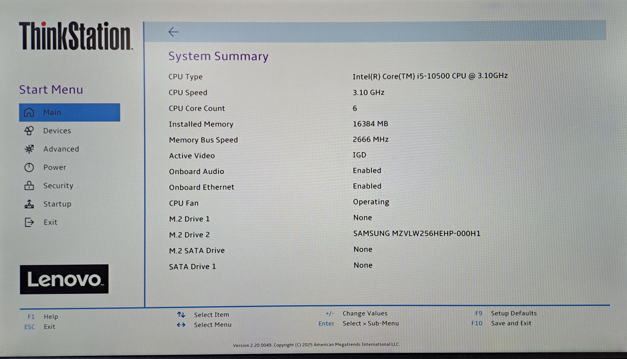 Lenovo ThinkStation P340 Tiny | Intel Core i5-10500, 16GB DDR4, 256GB NVMe, PWR