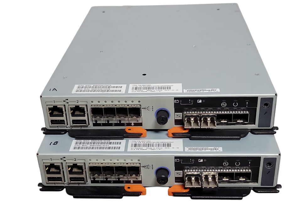 Lot of 2x IBM 00RY382 00AR104 Storwize V3700 Node Controllers, READ