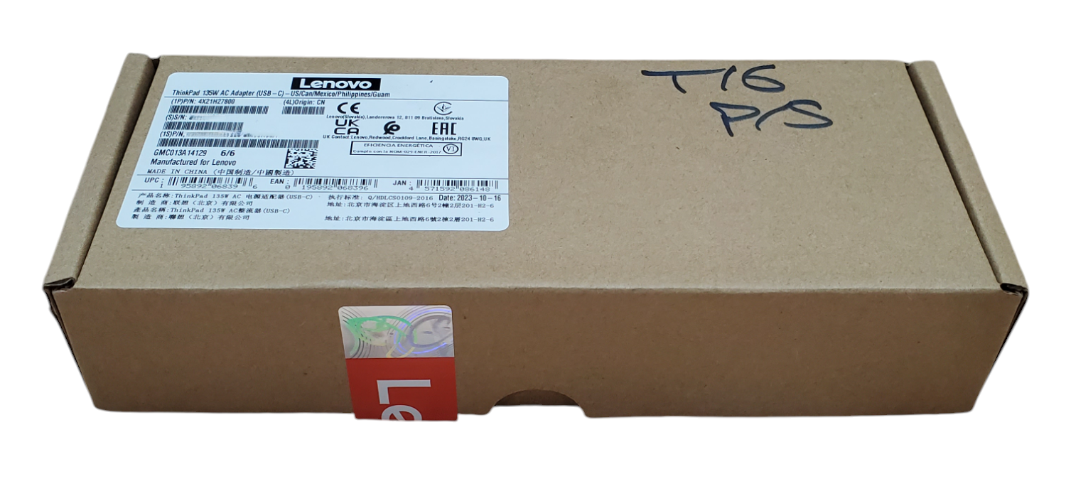 NEW - ThinkPad 135W AC Adapter (4X21H27800)