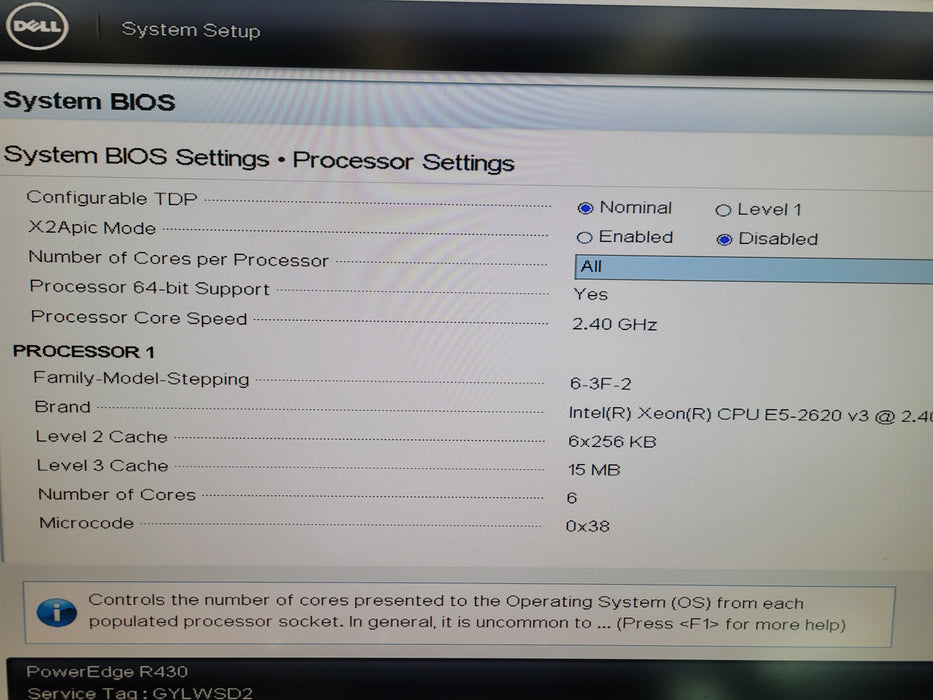 Dell PowerEdge R430 - Xeon E5-2620 v3 32GB DDR4 PERC H330 Mini 2x550W PSU