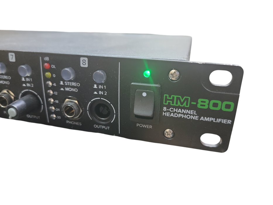 Mackie HM-800 8-Channel Headphone Amplifier HM800 Head Phone Amp