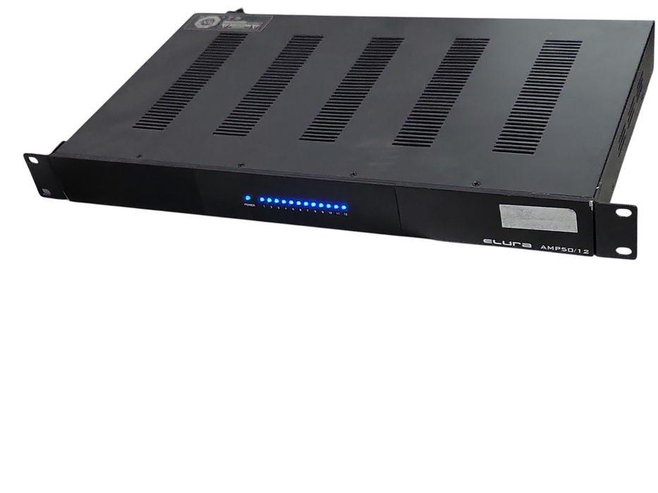 Elura AMP50/12 12-Channel 50-Watt Multi-Zone 1U Power Amplifier, Read