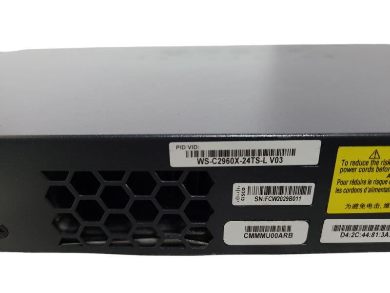 Cisco WS-C2960X-24TS-L 24-Port Gigabit 4xSFP Switch